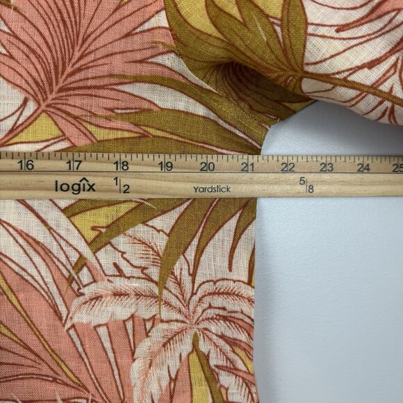 Tahari Women 100% Linen Tropical Button Up Shirt M Multicolor Beachy Flax Resort - Picture 6 of 7